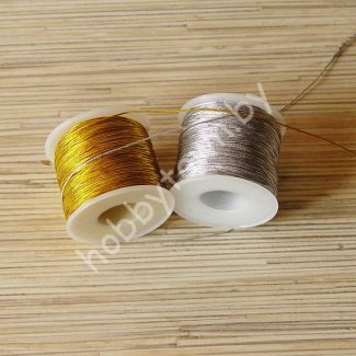 Шнур люрексный декоративный 1 мм (цв. серебро) 1 м