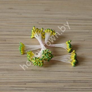 Тычинки тайские заостренное семечко 3 мм (цв. жёлто-зелёный) 25шт.