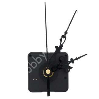 Часовой механизм кварцевый с фигурными стрелками 60/87/90 (цв.чёрный)