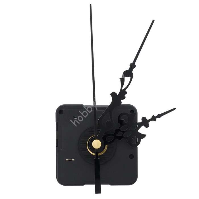 Часовой механизм кварцевый с фигурными стрелками 60/87/90 (цв.чёрный)