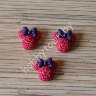 Кабошон Минни 20 мм (цв. малиновый) 1шт.