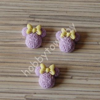 Кабошон Минни 20 мм (цв. сиреневый) 1шт.