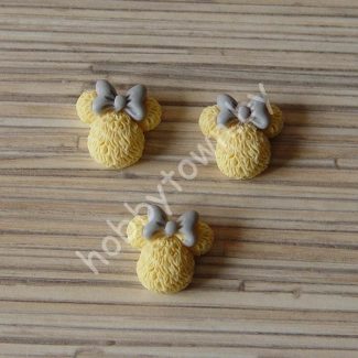 Кабошон Минни 20 мм (цв. жёлтый) 1шт.