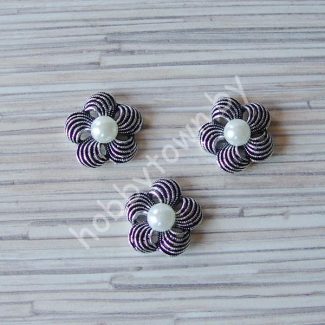 Кабошон флоризель Цветок металл 25 мм (цв.серебро) 1шт.