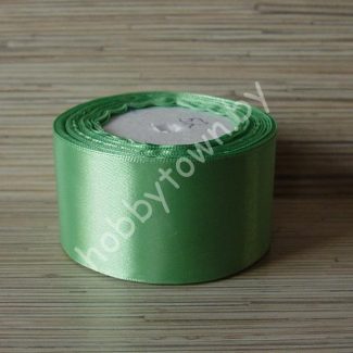 Лента атласная 50 мм (цв. св-зелёный 052 ) 1 метр