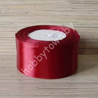 Лента атласная 50 мм (цв.бордовый 037) 1 метр