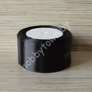 Лента атласная 50 мм (цв.чёрный 039) 1 метр