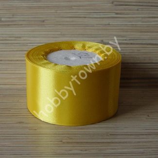 Лента атласная 50 мм (цв.жёлтый 132)