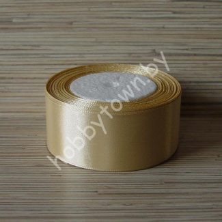 Лента атласная однотонная, ширина 40мм, (цв. бежевый 086)