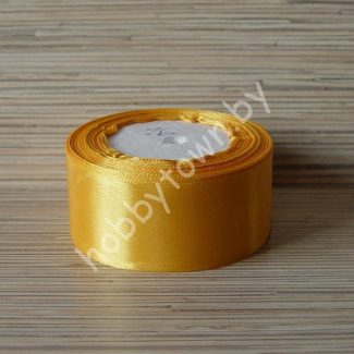 Лента атласная однотонная, ширина 40мм, (цв. оранжевый 016)