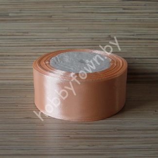 Лента атласная однотонная, ширина 40мм, (цв. персиковый 07)