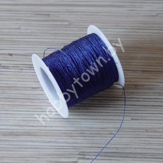 Нить декоративная с люрексом 1 мм (цв.синий) 1 м
