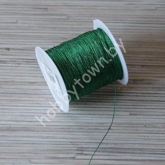 Нить декоративная с люрексом 1 мм (цв.зелёный) 1 м