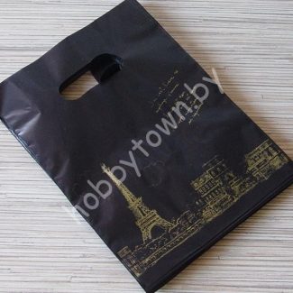 Пакет упаковочный Париж 15x20 см. (цв. чёрный) 1шт.
