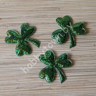 Патч Клевер голографик 5,7x5,6 см (цв.зелёный) 1шт.