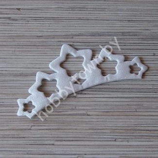 Патч с глиттером Корона 13 см (цв. белый ) 1шт.