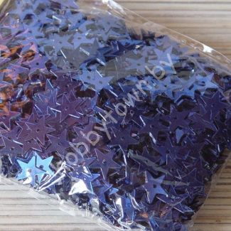 Пайетки фигурные Звёздочки 13 мм (цв.синий) 5гр.
