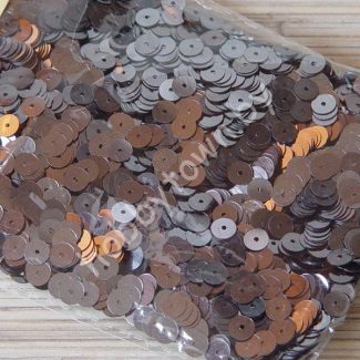 Пайетки круглые 6 мм (цв. тёмное серебро) 5гр.