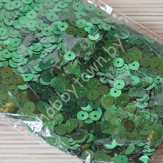 Пайетки круглые 6 мм (цв. зелёный) 5гр.