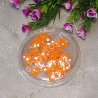 Пайетки фигурные Цветочки 14 мм (цв.оранжевый перламутр) 5 гр.