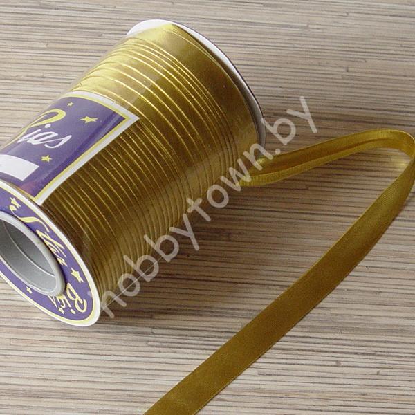 Косая бейка атласная шир.15мм (цв. золото) 1 м