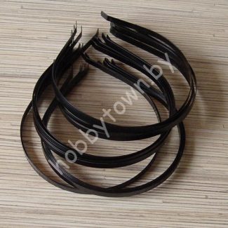 Ободок для волос металл 0,7 см (цв.черный) 1 шт.