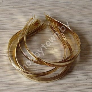 Ободок для волос металл 0,7 см (цв.золото) 1 шт.