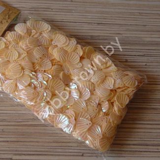 Пайетки фигурные Ракушки 12х14мм (цв. персиковый) 5гр.