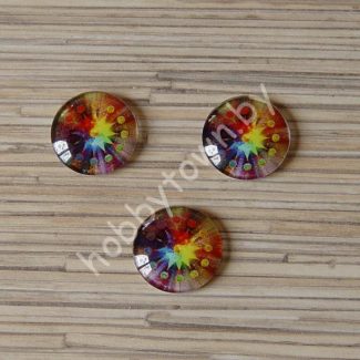 Кабошон Узор 25 мм (стекло) 1шт.