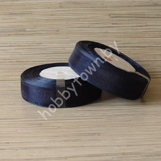 Лента органза 25 мм (цв.тёмно синий) 1 метр