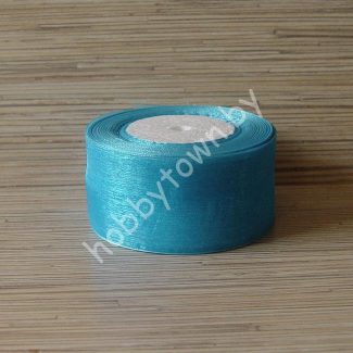 Лента органза 50 мм (цв.бирюзовый) 1 метр