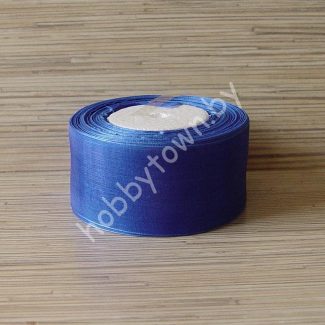 Лента органза 50 мм (цв.синий) 1 метр