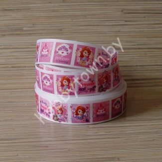 Лента репсовая 25 мм "Принцесса София" 1м