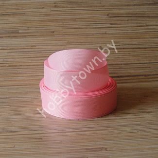 Лента репсовая, ширина 25мм, (цв.розовый 8070) 1 метр