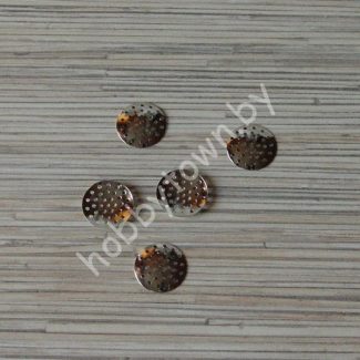 Основа "сито" 2,5 см (цв. тёмное серебро) 1 шт.