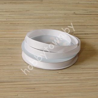 Лента репсовая, ширина 12 мм, (цв. белый 029) 1 метр