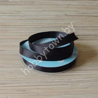 Лента репсовая, ширина 12 мм, (цв. чёрный 030) 1 метр