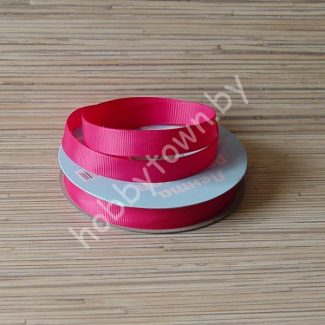 Лента репсовая, ширина 12 мм, (цв. фуксия 187) 1 метр