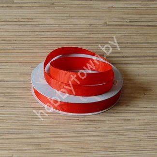 Лента репсовая, ширина 12 мм, (цв. классич.красный 235) 1 метр