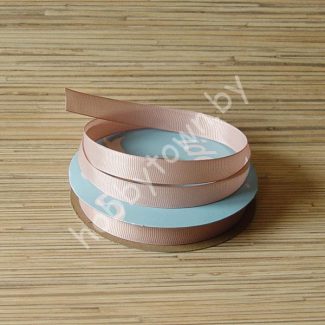 Лента репсовая, ширина 12 мм, (цв. пудровый 813) 1 метр