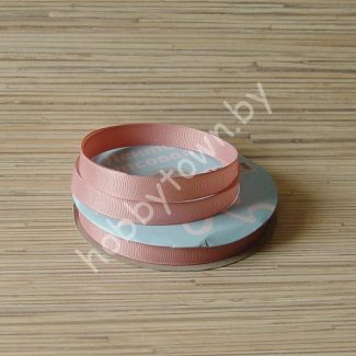 Лента репсовая, ширина 12 мм, (цв. пыльно-розовый 161) 1 метр