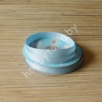 Лента репсовая, ширина 12 мм, (цв. св. голубой 308) 1 метр