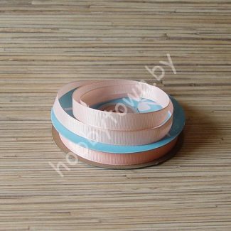 Лента репсовая, ширина 12 мм, (цв. св. персиковый 714) 1 метр