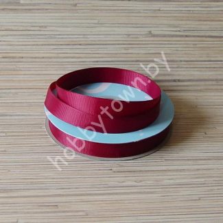 Лента репсовая, ширина 12 мм, (цв. вишнёвый 275) 1 метр