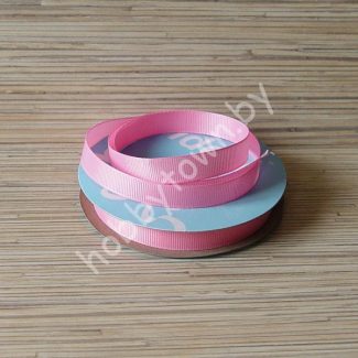 Лента репсовая, ширина 12 мм, (цв. ярко розовый 155) 1 метр