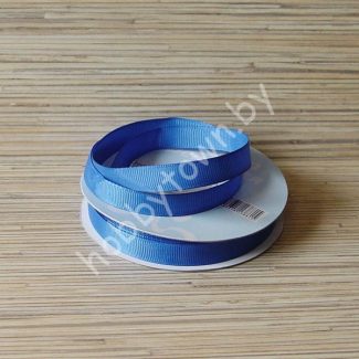Лента репсовая, ширина 12 мм, (цв. ярко синий 366) 1 метр