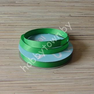 Лента репсовая, ширина 12 мм, (цв. ярко-зелёный 579) 1 метр