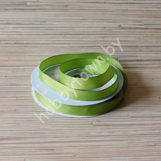 Лента репсовая, ширина 12 мм, (цв. зелёный киви 548) 1 метр