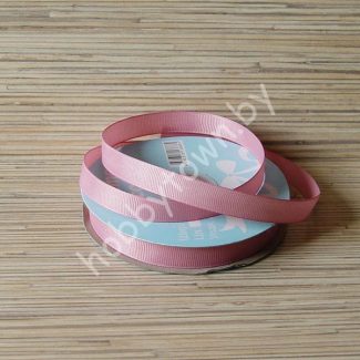 Лента репсовая, ширина 12 мм, (цв.грязно-розовый 158) 1 метр