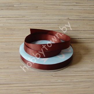 Лента репсовая, ширина 12 мм, (цв.холодный коричневый 868) 1 метр